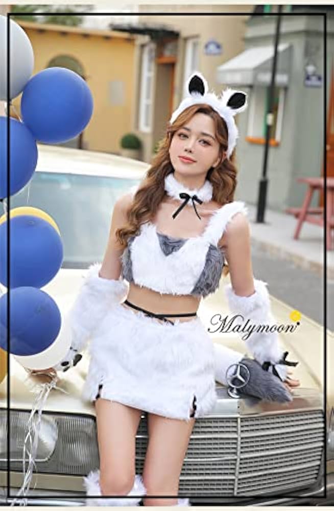 マリームーン オオカミコスプレ（別売り耳付き） 即日発送】ふわもこ狼(おおかみ)コスチューム《ハロウィン